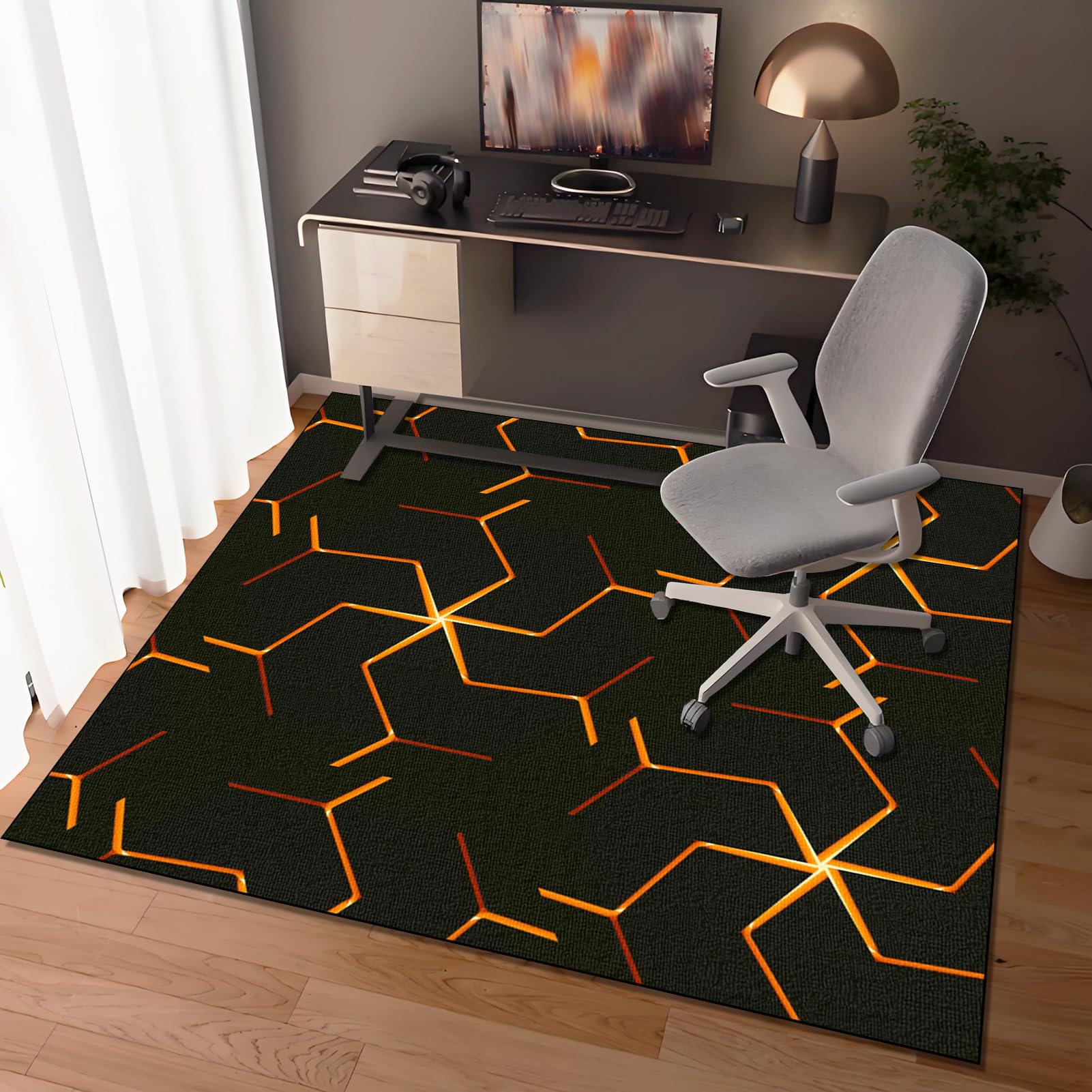 Alfombra Escritorio Suelo Antideslizante Protectora Suelo para Silla de Oficina, Alfombrilla para Silla para Suelos Duros Alfombra Silla Gaming Oficina Protectors Suelo Silla Ruedas 180 x 200 cm