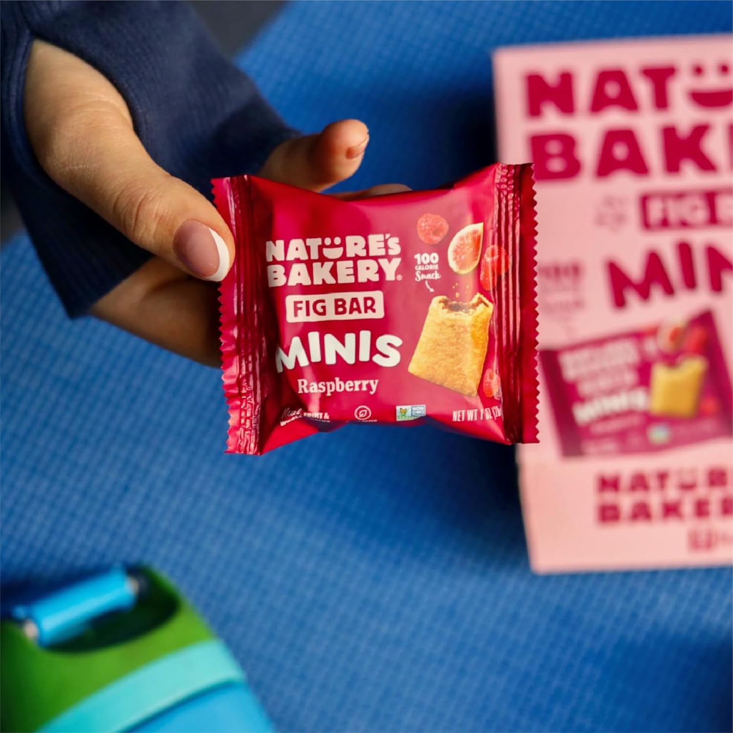 Nature's Bakery Fig Bar Minis, Raspberry, Whole Grain, Vegan Friendly, Kosher, Non-GMO, 10 Ounce (Pack of 6)