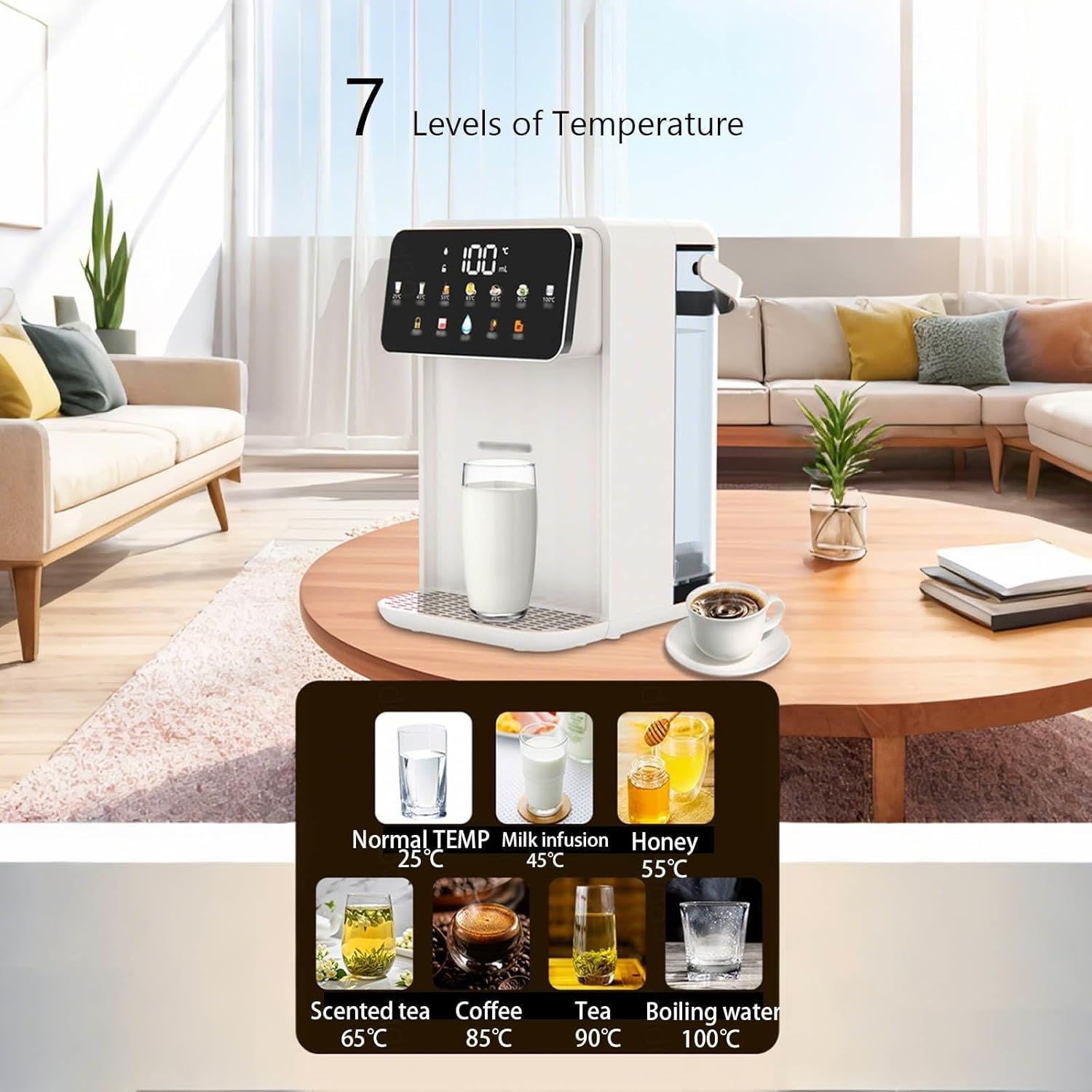 2000W 浄水型ウォーターサーバー, 瞬間熱湯 ペットボトル サーバー, 3.5L ウォーターサーバー 卓上, 簡単操作 ケトル