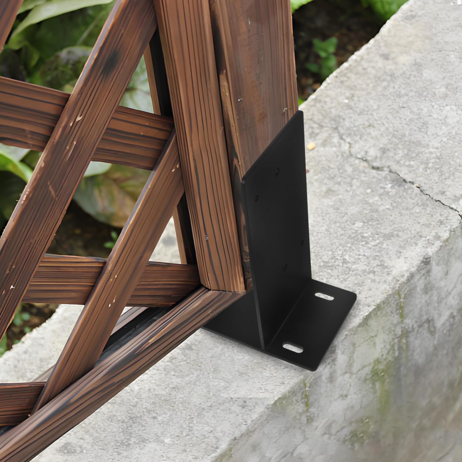 POPETPOP Soporte Para Poste De Terraza Anclaje Para Poste De Cerca De Madera Anclaje De Soporte Para Concreto Soportes Para Contrahuellas De Techo Base Para Poste De Pérgola