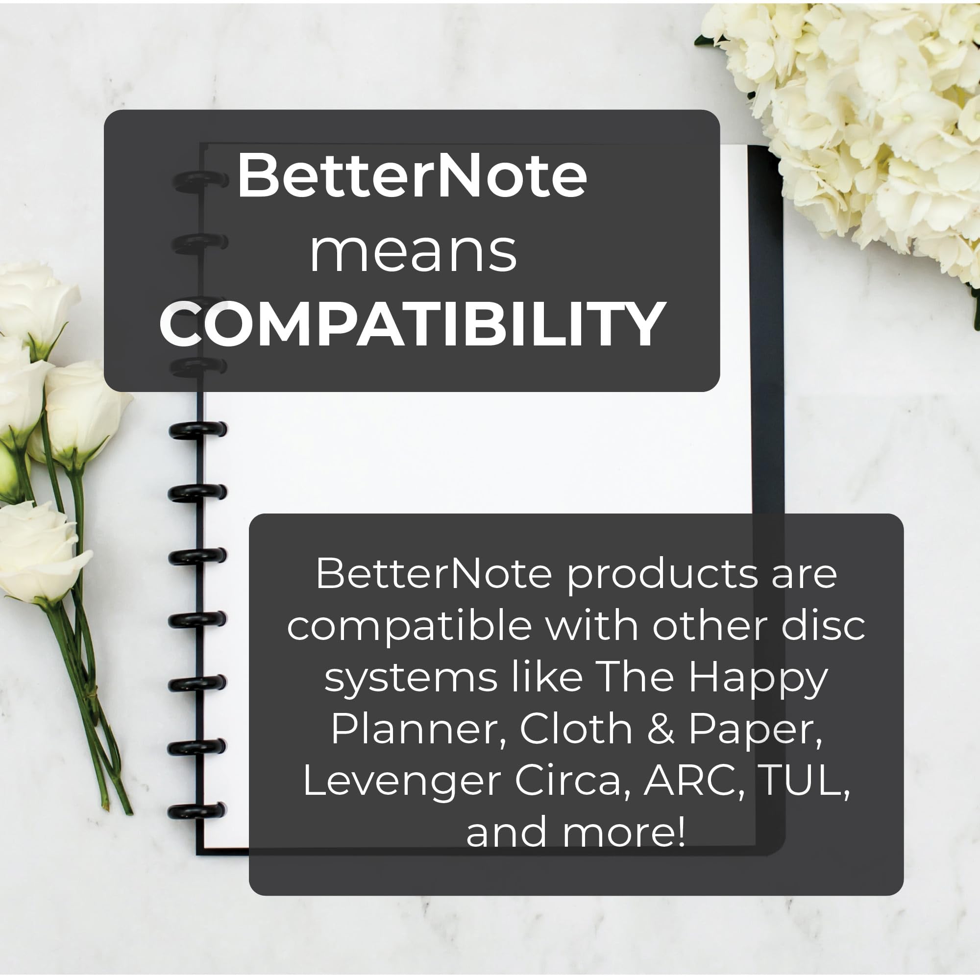 BetterNote - Ricarica per calendario accademico orizzontale da luglio 2026 a giugno 2027 per quaderni rilegati a disco, compatibile con Levenger Circa, Arc, Happy Planner, TUL, Inkwell Press, Whimsy