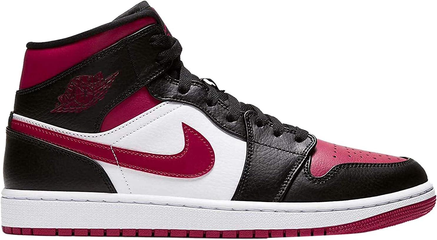 Nike Air Jordan 1 Mid, Men's Basketball Shoes, Red Black Noble Red White, 49.5 EU/UK 14