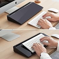 Vista 7 de TSJ OFFICE Desktop Whiteboard Dry-Erase-Board - Computer Keyboard Stand White Board Surface Pad with Drawer, Desk Organizers with Accessories for