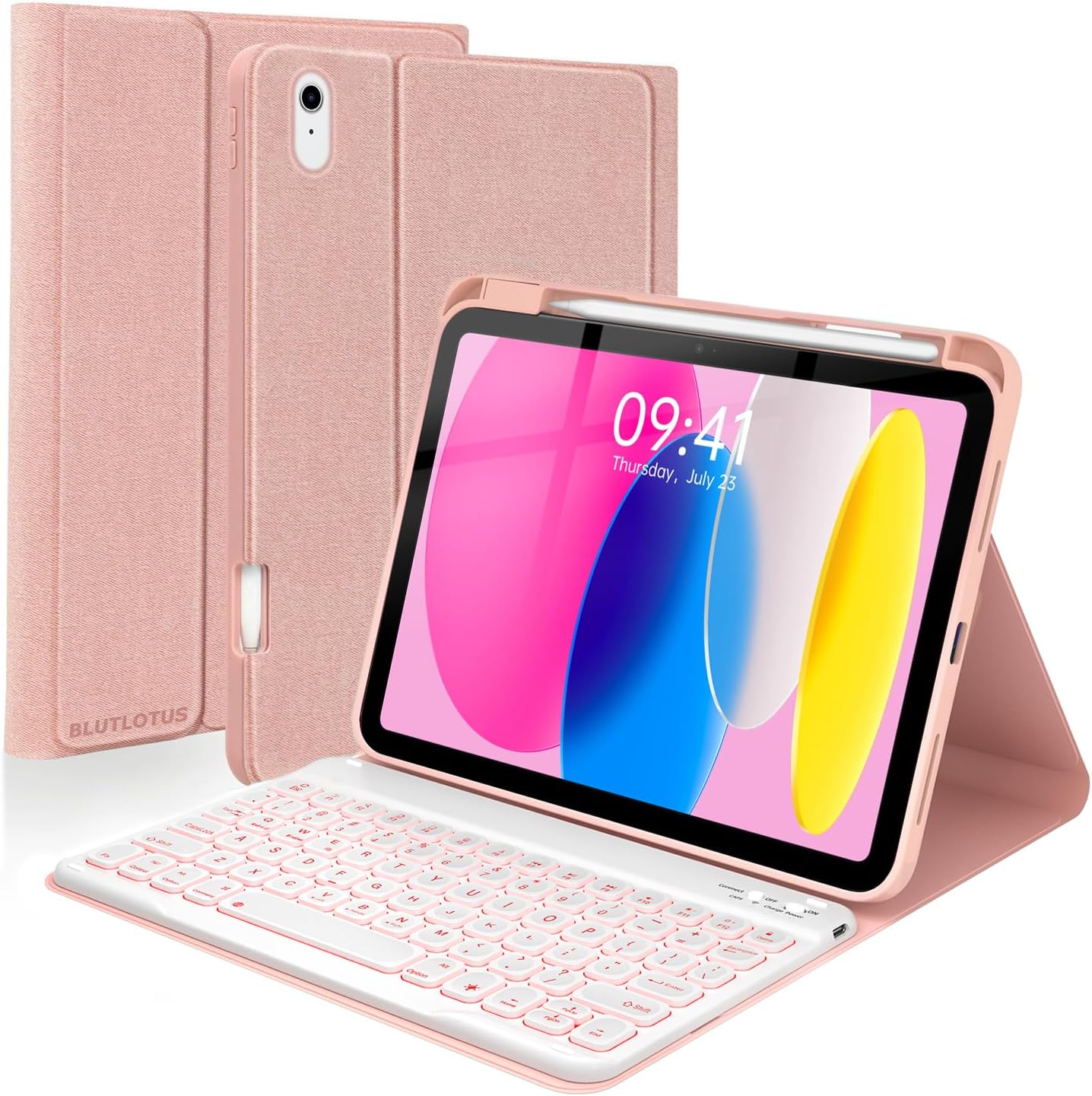 iPad 10th Generation Case with Keyboard 2022, 10.9 inch Keyboard Case