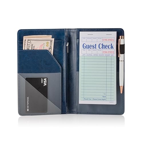 Miniatura 7 de Bloc de notas de servidor cheques de invitados bloc de notas de camarera doble cara paquete de 10 blocs de 50 hojas