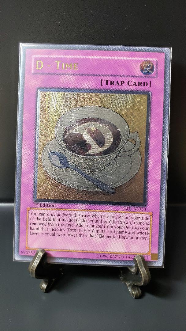 遊戯王 D-タイム　旧アジア版　レリーフ　美品 PSA10鑑定済〕☆旧アジア☆Dタイム【レリーフ】{EOJ-AE053