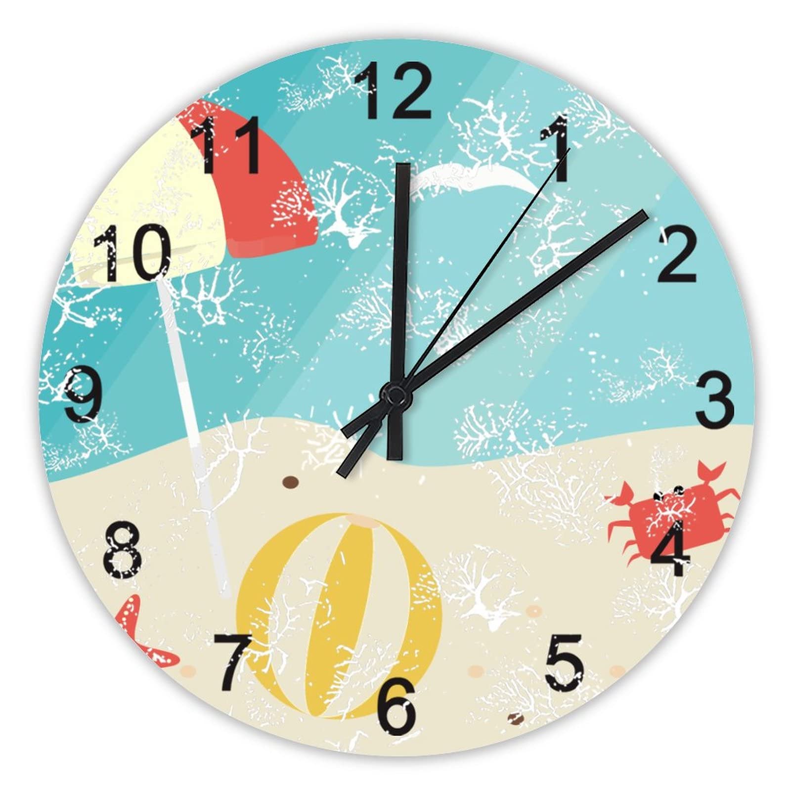 Horloge murale sans tic-tac au mécanisme silencieux pour un sommeil et travail sereins