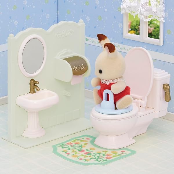 シルバニアファミリー 家具 【 トイレセット 】 カ-629 STマーク認証 3歳以上 おもちゃ ドールハウス Sylvanian Families エポック社 EPOCH - 4