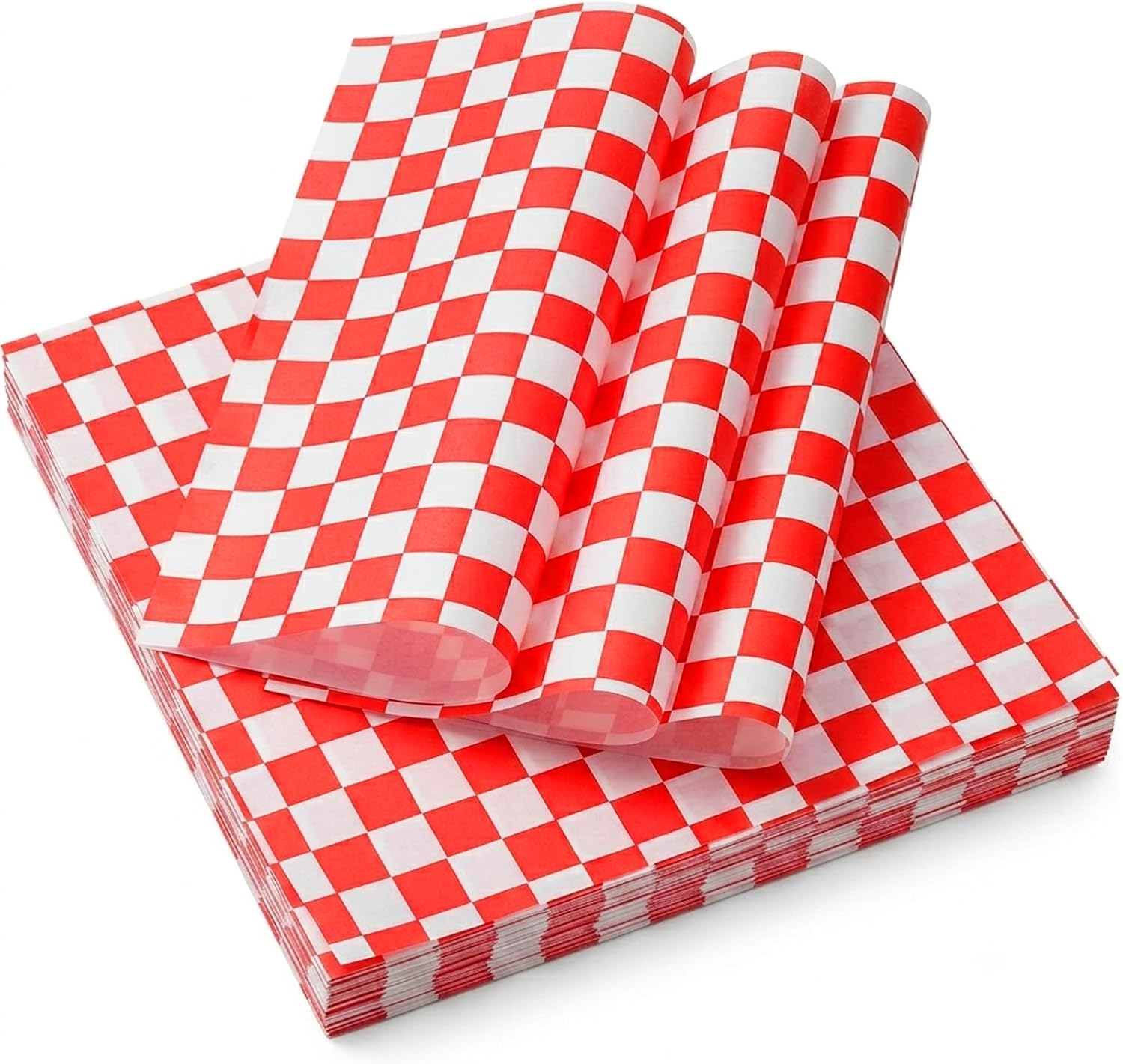 12x12 Inch Wax Deli Paper Sheets, 50Pcs Premium Food Basket Liners