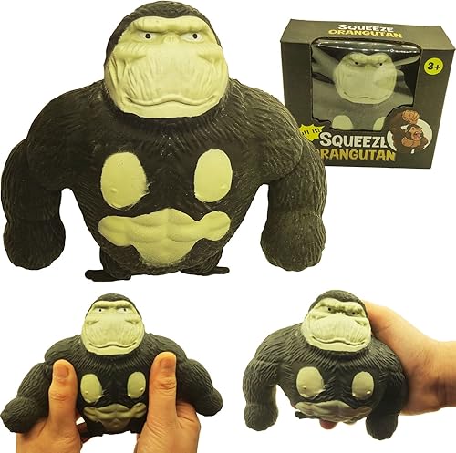 Juguete novedoso de mono para apretar juguete elástico para el estrés mono de goma para aliviar el estrés y autismo TDAH regalos de mono para niños