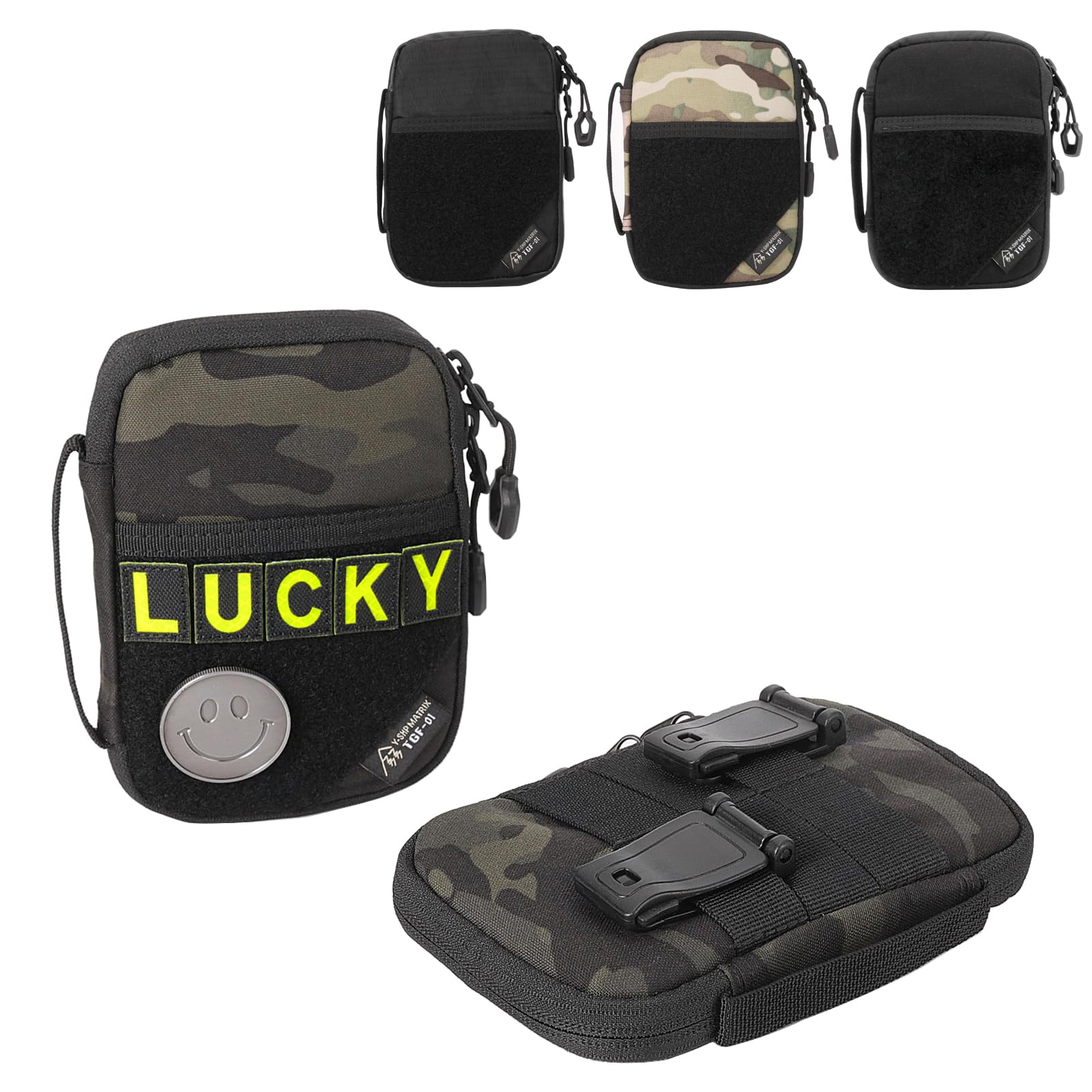 EDC Pouch,Nylon EDC Pocket Organizer for Men,Molle Utility Pouches Gadget Organizer