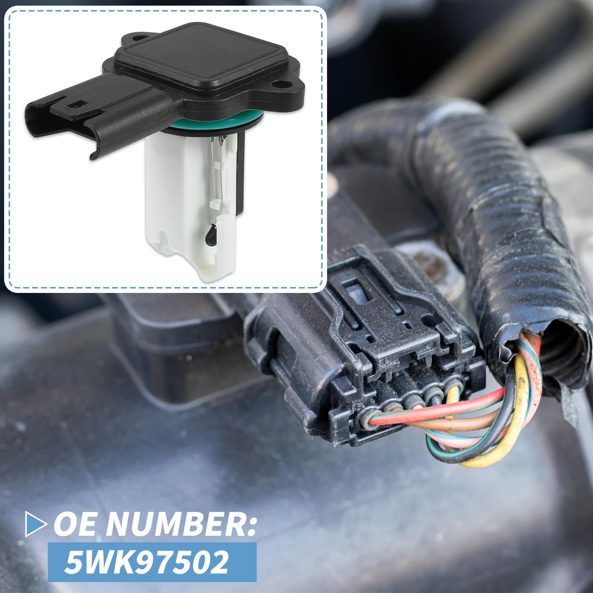Amazon.com: X AUTOHAUX 5WK97502 Car Mass Air Flow Sensor Meter MAF 