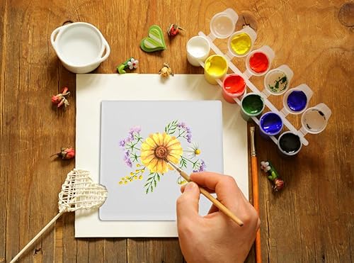 Miniatura 2 de Colovis Paquete de 12 posavasos de cerámica para manualidades, 4 pulgadas cuadrados sin esmaltar en blanco con almohadillas de respaldo de corcho