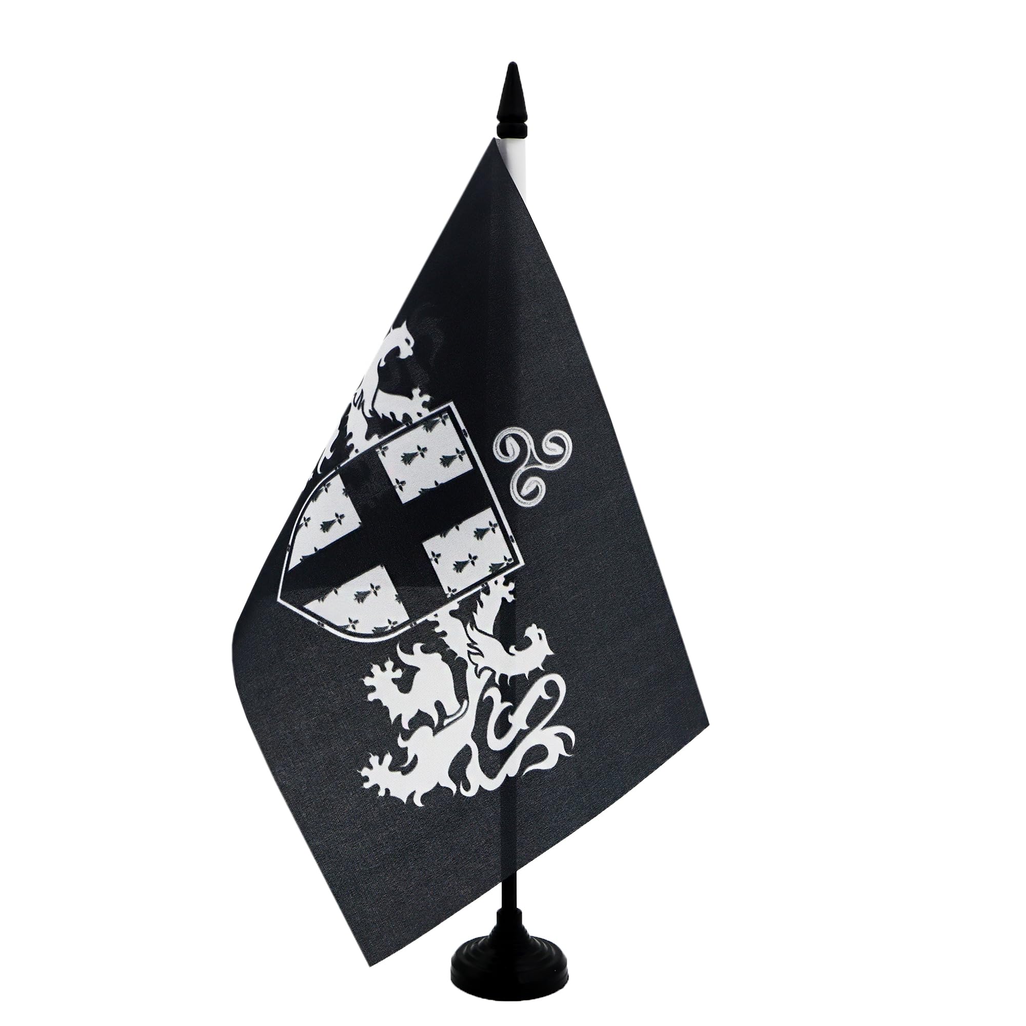 AZ FLAG Shield of Brittany Table Flag 21x14 cm 100D Polyester Plastic Base