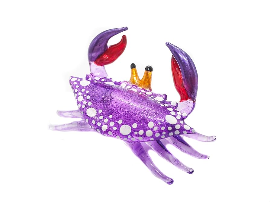 Amazon.co.jp: WitnyStore 小さな長さ2½インチの輝く紫色のカニ