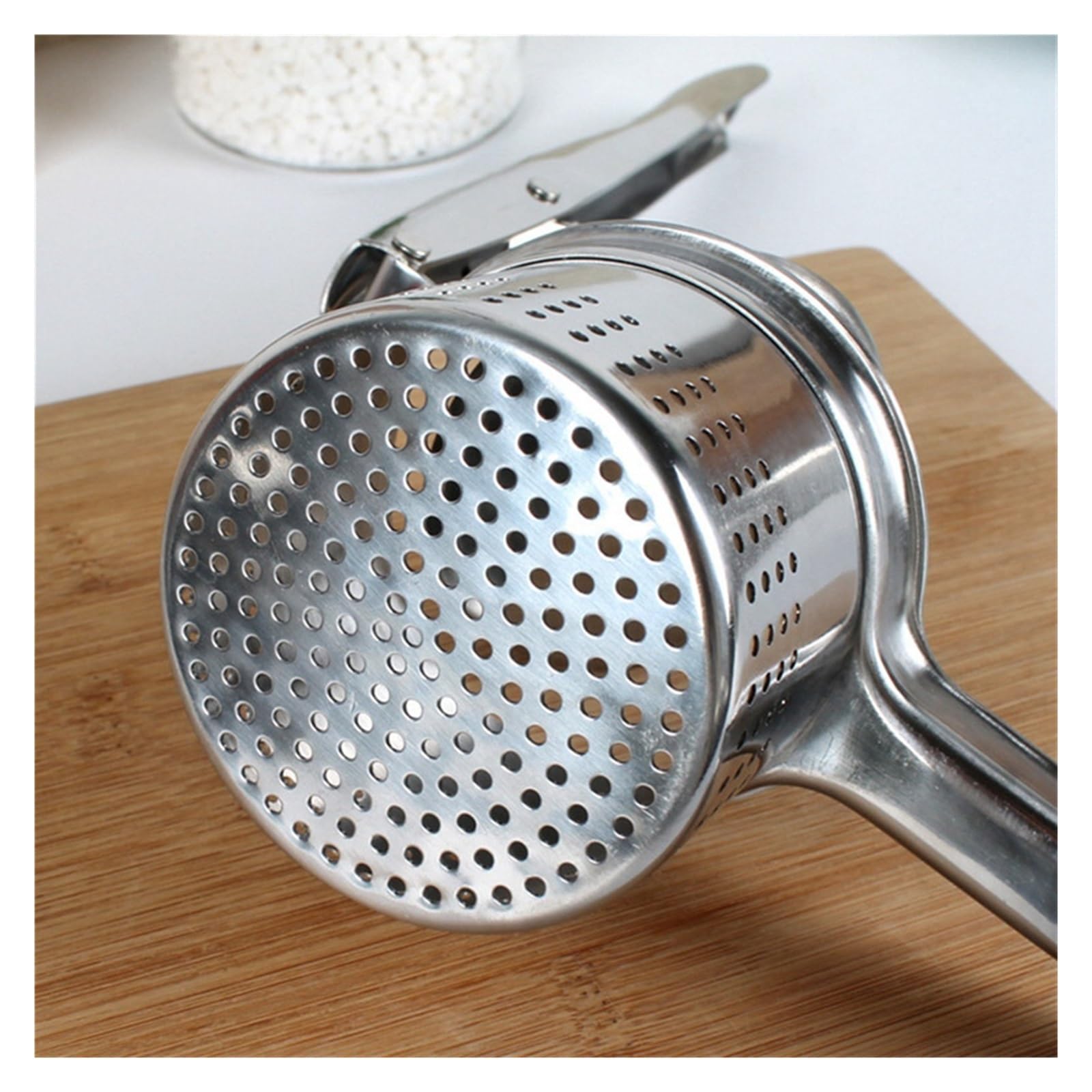 1 Stück Kartoffelpresse, Edelstahl for Kartoffelpüree, Kartoffelstampfer, Küchenhelfer