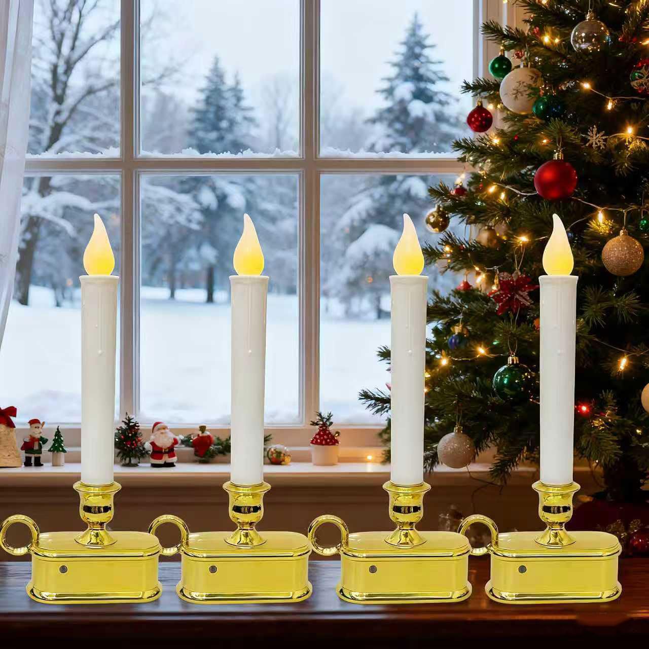 Amazon.com: Abeja 4 Pack Christmas Candle Lights, Battery Operated
