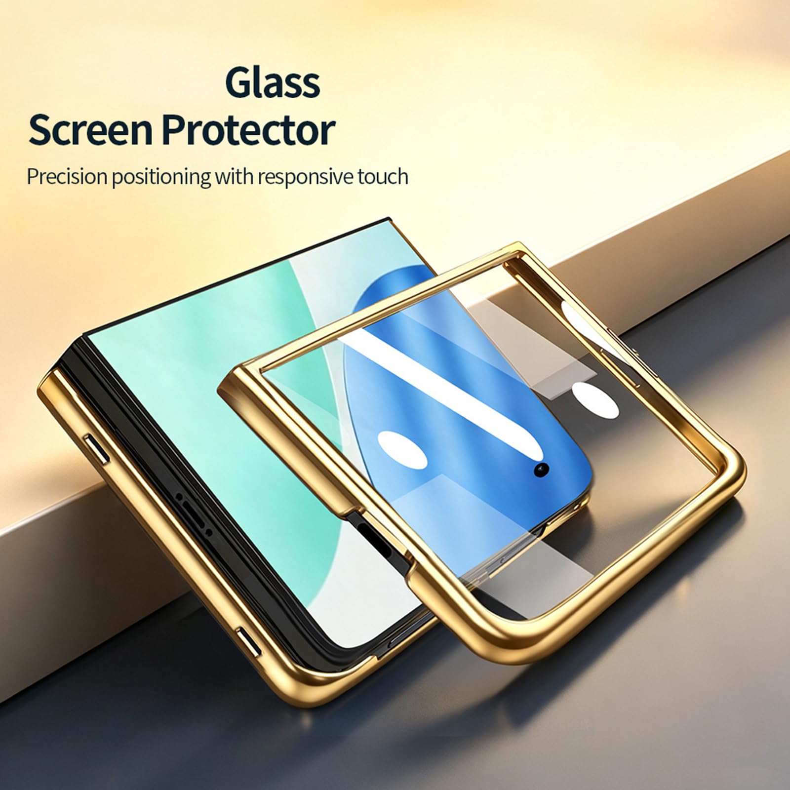 Skórzane etui do iPhone Duo, luksusowa galwanizacja ze szklaną folią