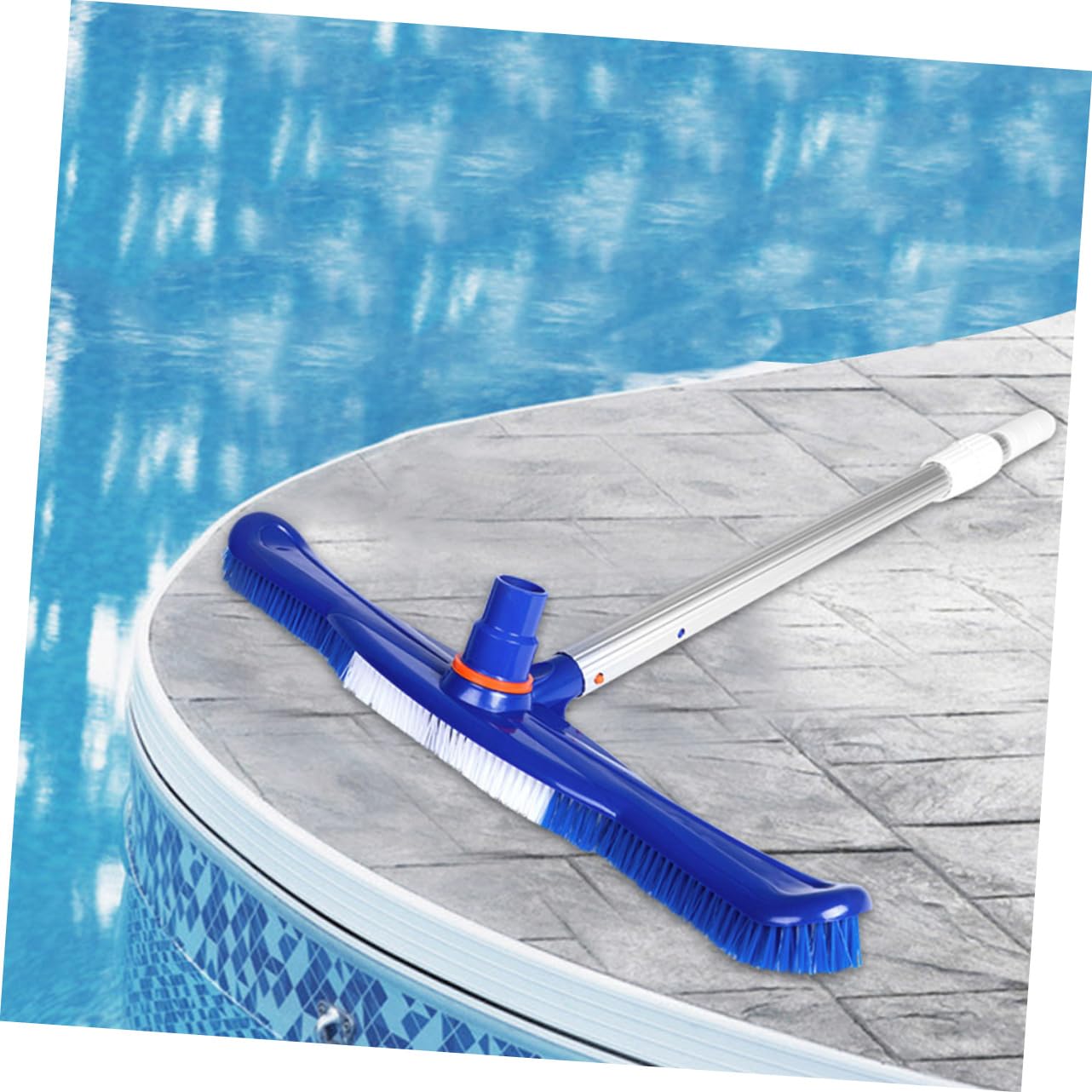 VANZACK Spazzola per Piscina 20 Pollici Setole Rigide in Plastica Spazzola per Pulizia Pareti e Pavimenti Resistente Adatta per ed Esterno 1 Pezzo