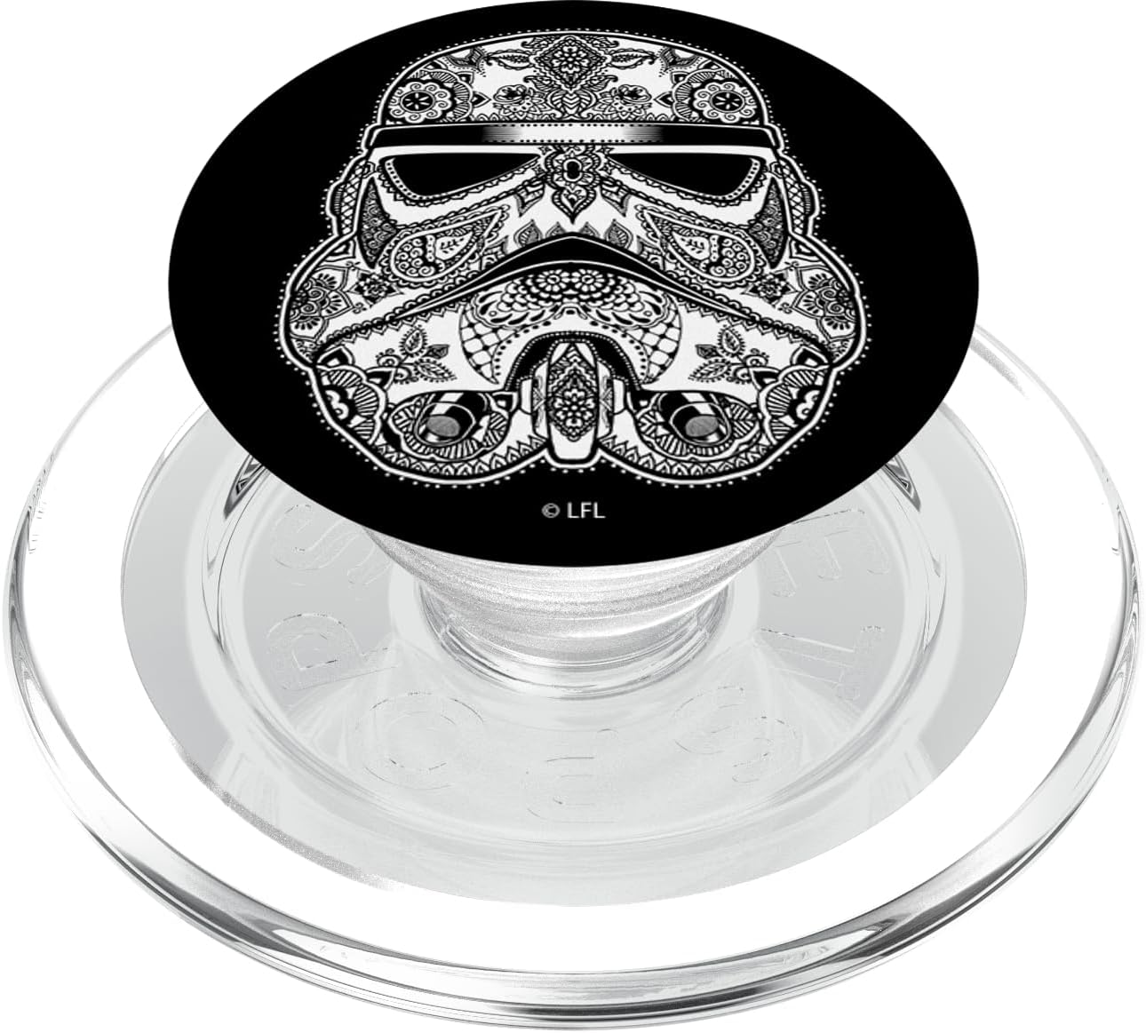Star Wars Stormtrooper Artsy Henna Helmet Design PopSockets MagSafe PopGrip for iPhone