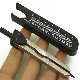 A2ZSCILAB Deluxe EKG ECG Nurse or Doctor Caliper for Measuring Electrocardiographs Black