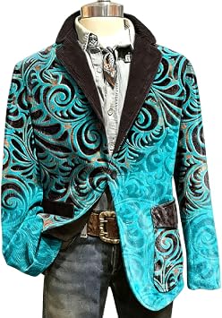 Blazer for Men Vintage Corduroy - Carnival Outfit for Men - Mardi Gras Jacket for Men,C,2XL