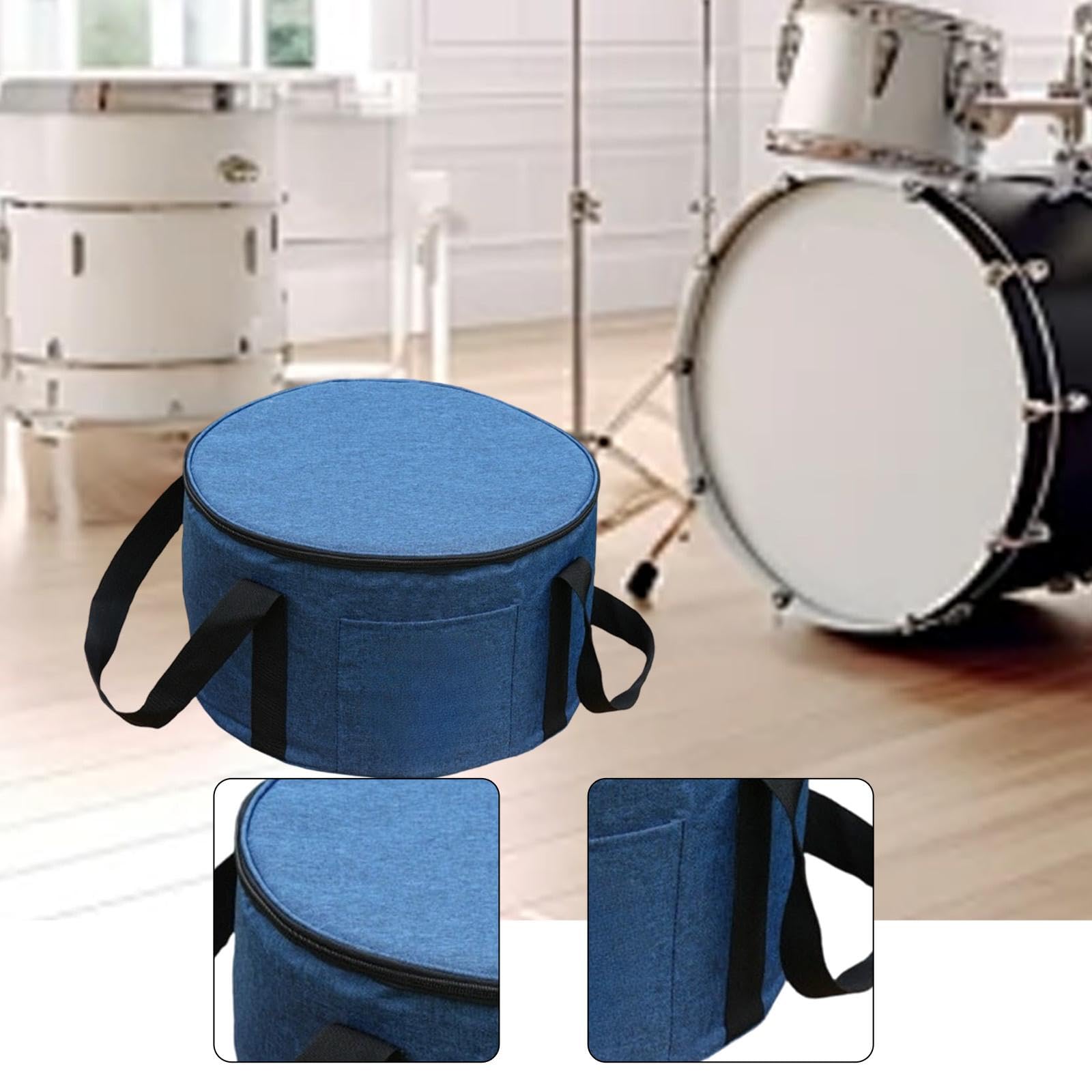 Snare Drum Stoßfester Polsterung Robuster Oxford Stoff Wasserabweisendem Reißverschluss Gepolsterter Tragetasche Und Zubehörhalter für Musiker, 35cmx35cm