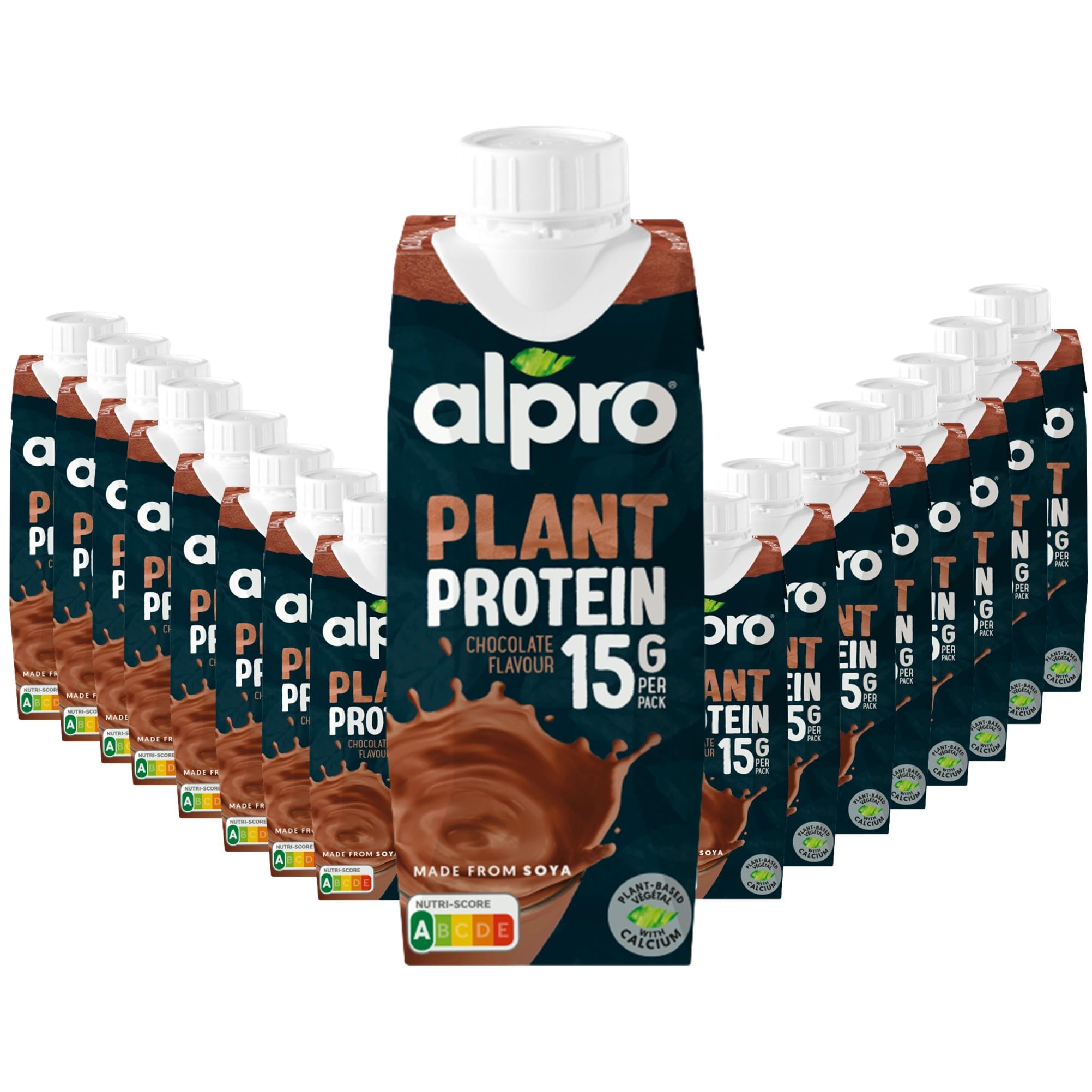 Alpro - Boisson végétale - Soja protéine goût chocolat - 250ml - Lot de 15x250ml