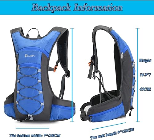 Miniatura 7 de Croogo Mochila de hidratación para correr con vejiga de agua de 2 litros, ligera, Hydro Water Pack Ciclismo para hombres y mujeres, Rojo-OT05