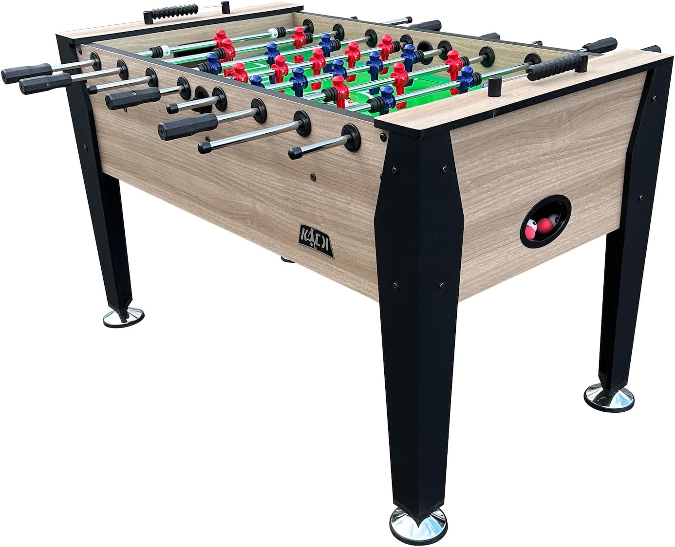KICK Hades 55" Foosball Table – Full-Size Professional Table Soccer & Indoor Gaming Table for Adults with 6 Premium Balls, Semi-Solid Steel Rods, Counterbalanced Players & Slide Scorers