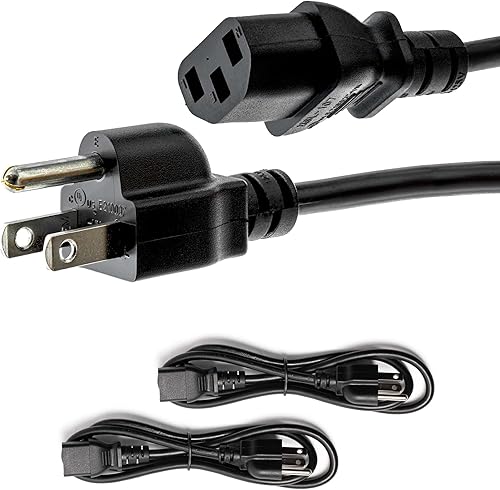 Paquete de 2 cables de alimentación de olla instantánea caliente, máquina de leche de soja, cable de alimentación de impresora, cable de fuente de