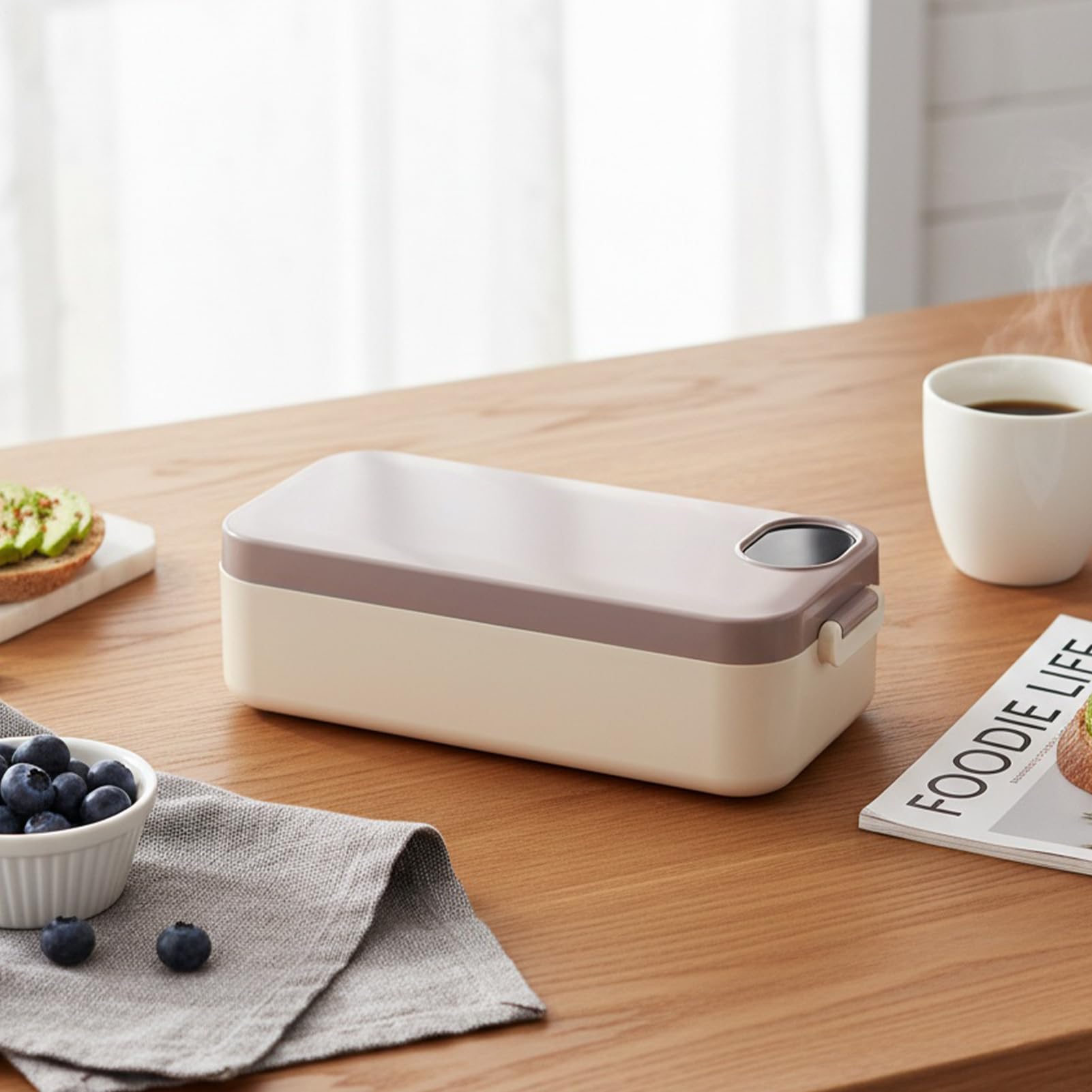 Scatola Pranzo Riscaldata per Uomini Scaldavivande Portatile Ricaricabile | Scatola Pranzo Riscaldata Senza Fili con Contenitore Acciaio Inossidabile Per Ufficio Viaggio Scuola e Famiglia