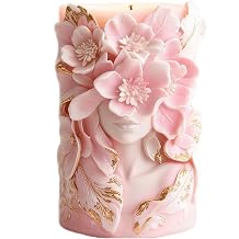Angel Flower Mold - Cylinder Molds Silicone Wave Spiral Candle Mold - Silicone Resin Casting Molds for Candle & Resin & Soap Craft Supplies