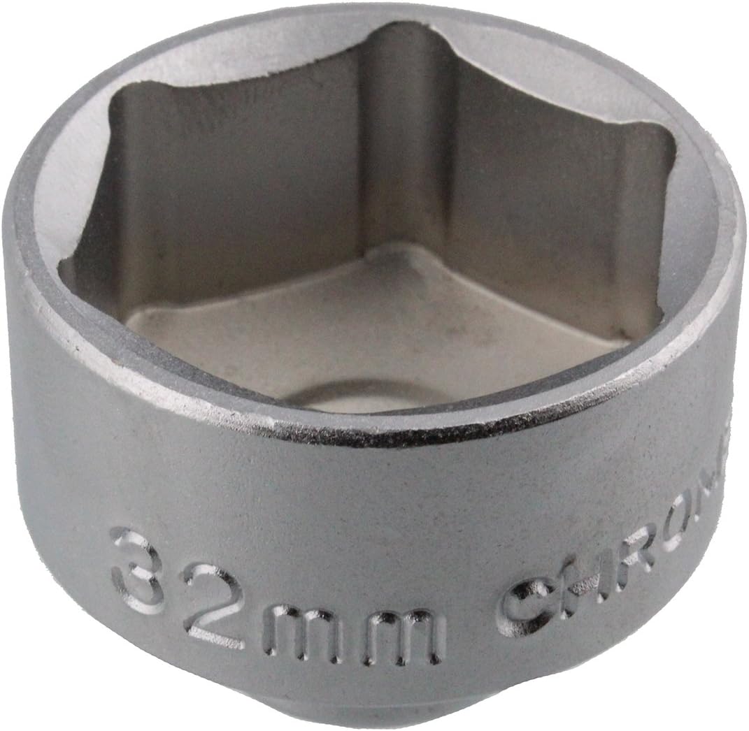 ABN Oil Filter Wrench – 32mm Metric, Low Profile, CRV Steel – Socket Tool to Remove Cartridge Style Housing Canister Cap