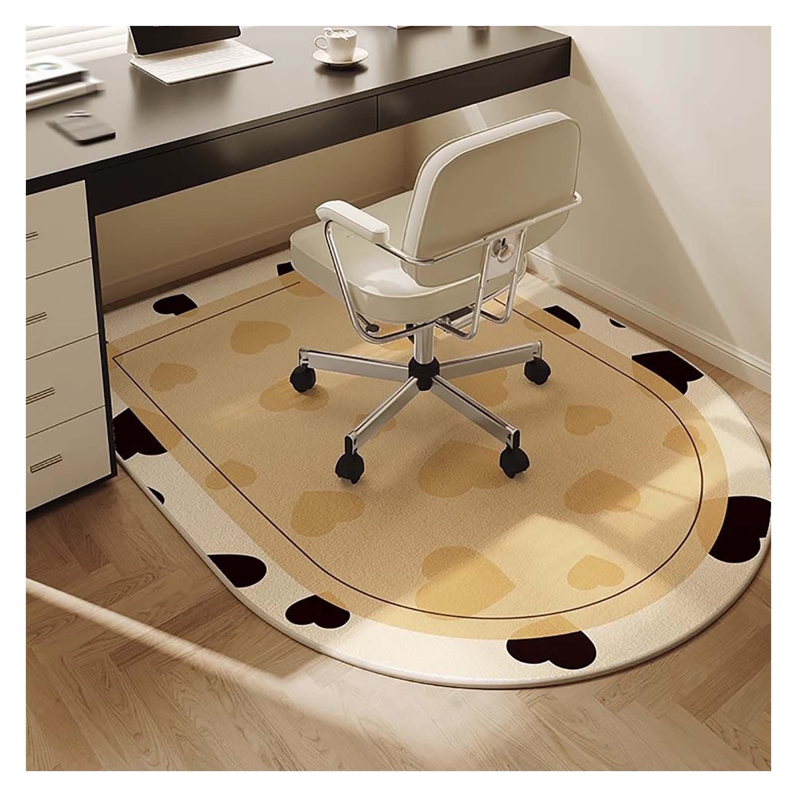 Floor Protection Mat, Gaming Chair Mat, Carpet Chair Mat, Office Chair Mat, Desk Chair Mat, Floor Protector Mat, Computer Rolling Chair Mat(Yellow,120x100cm/47.2x39.4in)