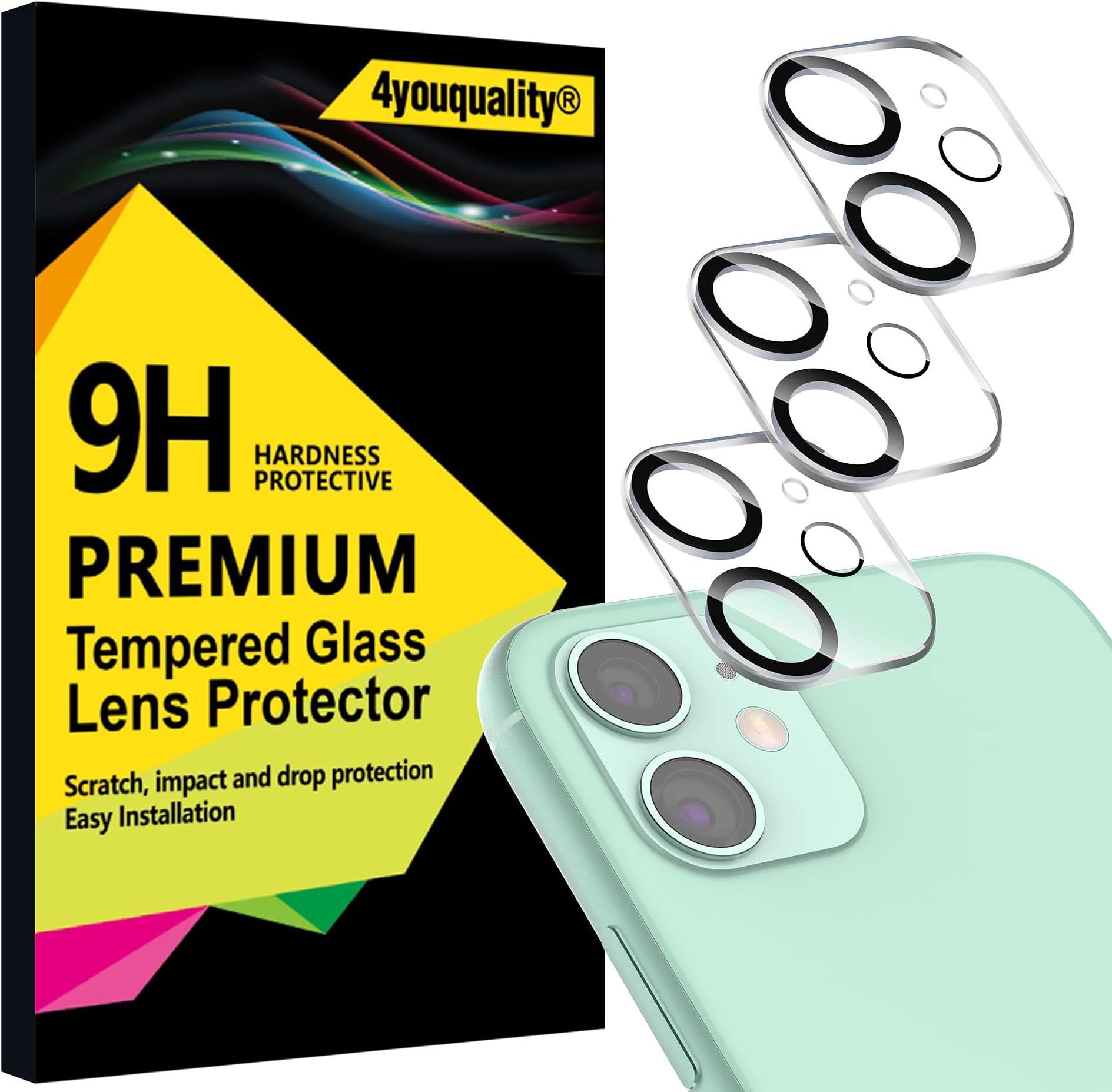 4youquality [3Pack Camera Lens Protector for iPhone 11 (6.1inch