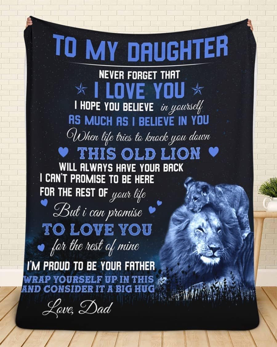 HOGAK to My Daughter Blanket from Dad, Fleece Blanket for