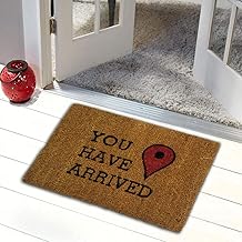 MATS AVENUE DOOR MATS AT YOUR DOOR STEP Coir And Rubber Backed Hand Printed Pattern Rectangular Door Mat Destination Theme Multi Color 40X60 Cm