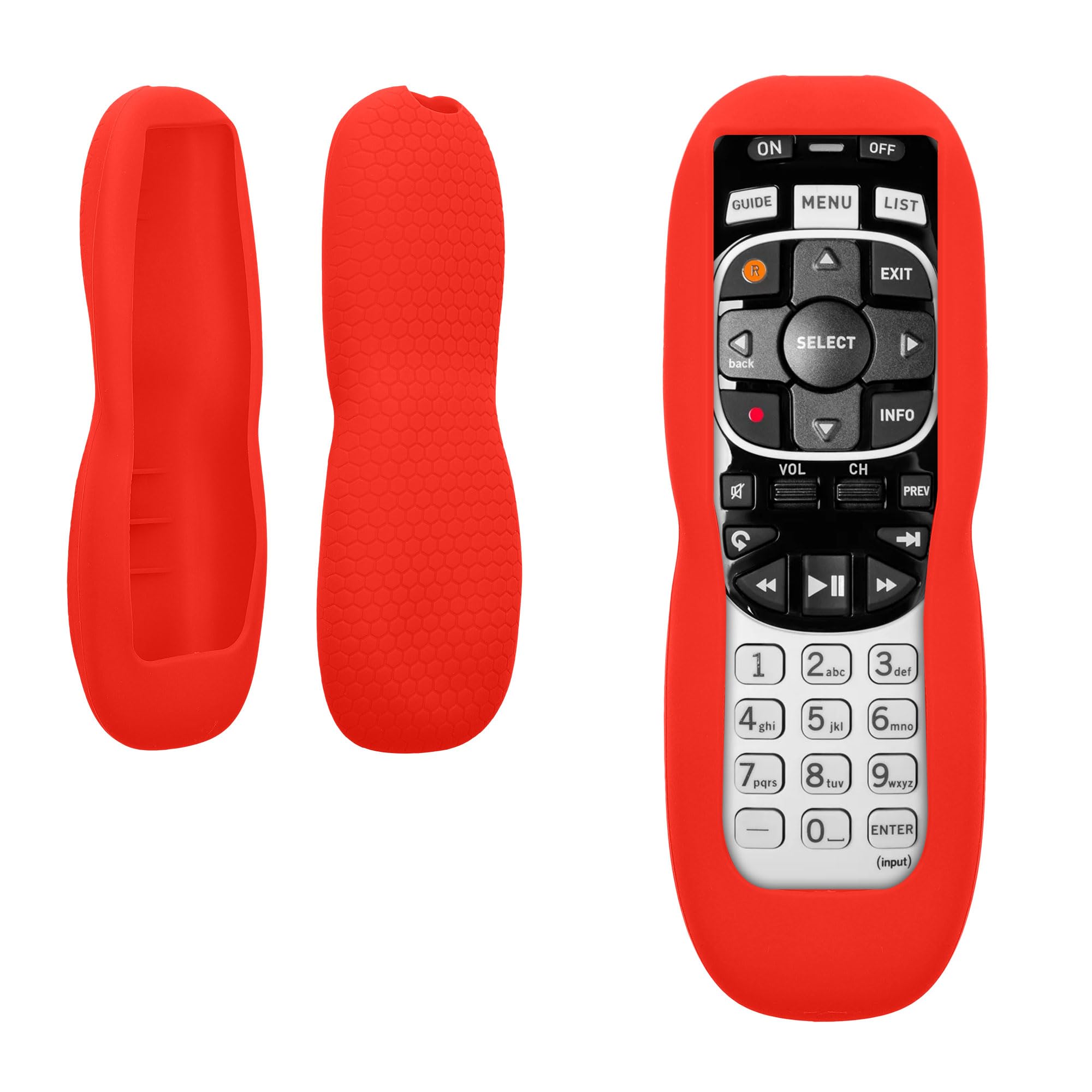 kwmobile Case Compatible with DIRECTV RC73 / RC71 / RC72 Case - Soft Silicone Cover for Remote Control - Red