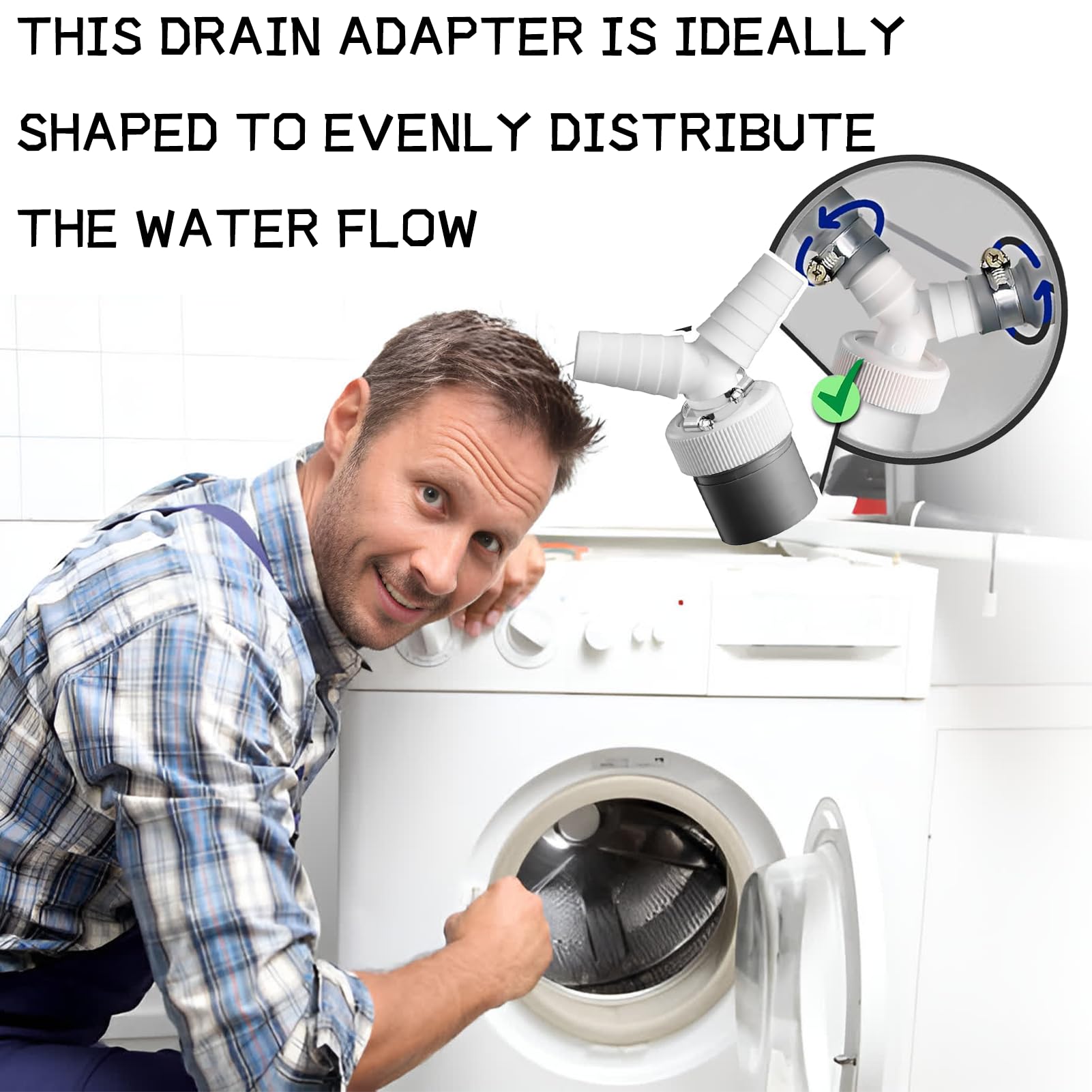 Ablaufadapter Set Für Waschmaschine & Geschirrspüler - PVC Ablaufsystem 18-24mm Auf 40mm