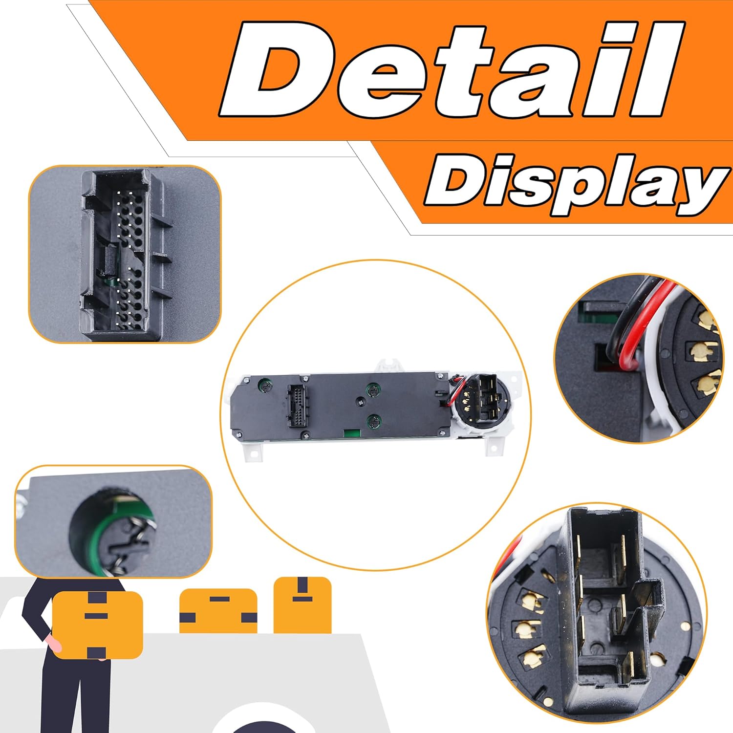 599-268 Heater A/C Control Switch Panel,Climate Control Module Compatible with 1998-2004 Honda Odyssey, 1998-2000 Honda Accord Replace# 599-268, 79600-S84-A01ZA