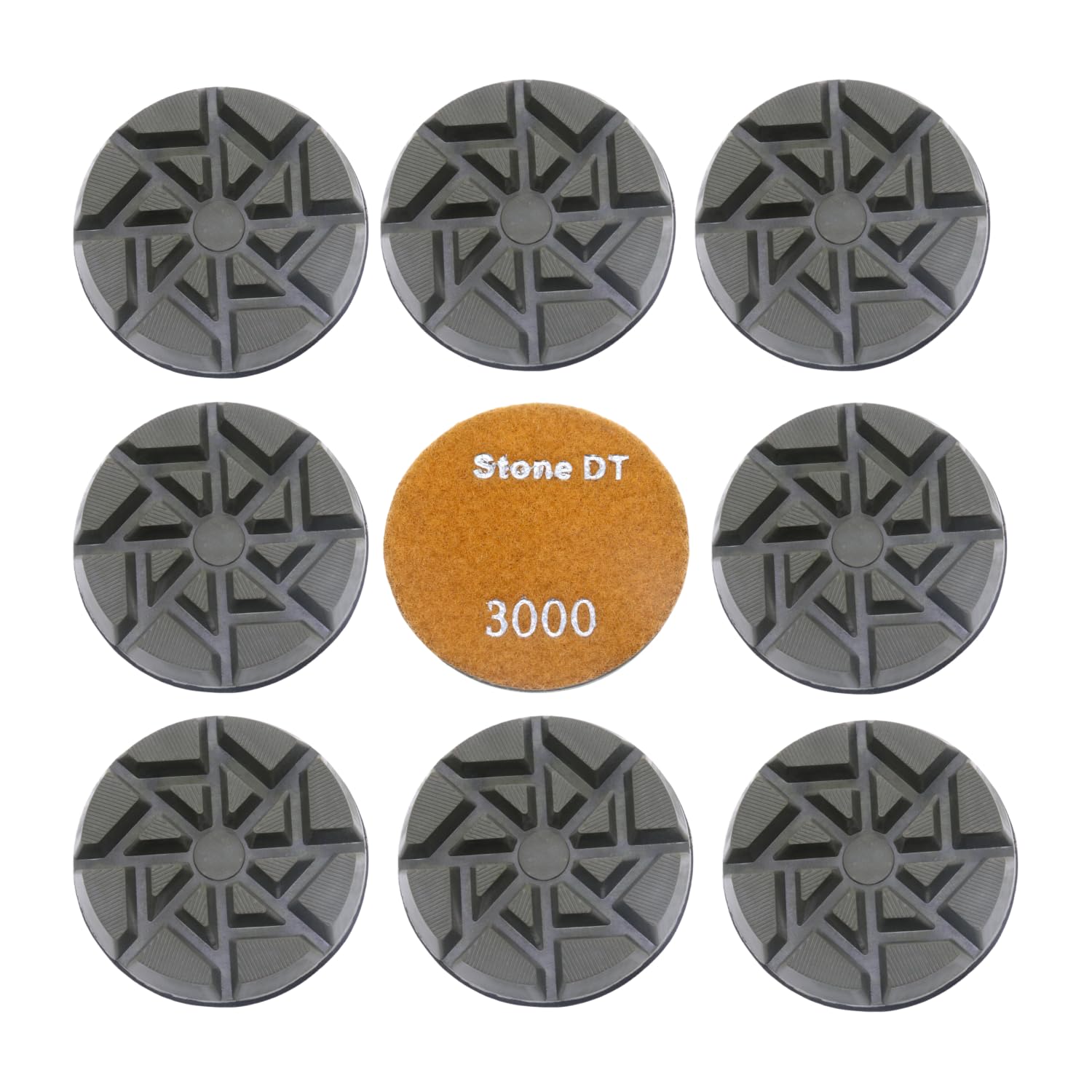 Diamond Polishing Pucks for Floor Grinding Machine, 3 Inch Resin Bond Discs for Concrete, Terrazzo, Marble, Granite, 800#, 9PCS
