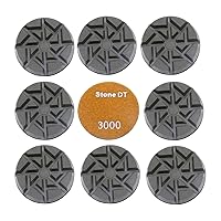 Vista 7 de Discos de pulido de diamante para rectificadora de pisos, discos de enlace de resina de 3 pulgadas para hormigón, terrazo, mármol, granito, 50 #, 9