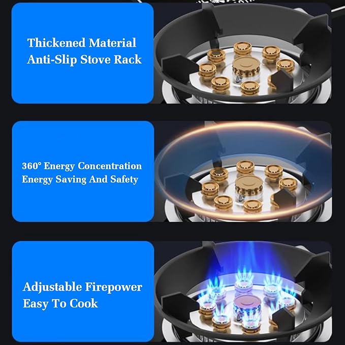Estufa de Gas 1 Quemador 5.2KW con Vidrio Templado y Protección de Apagado miniatura 5