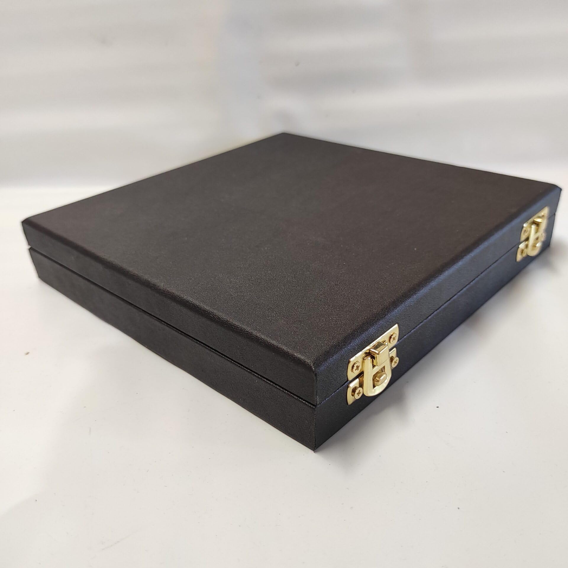 Caja para Monedas con 9 Compartimentos 47x47 mm Polipiel Marrón Estuche Organizador Coleccionista Numismática para Coronas Medallas y Monedas Conmemorativas