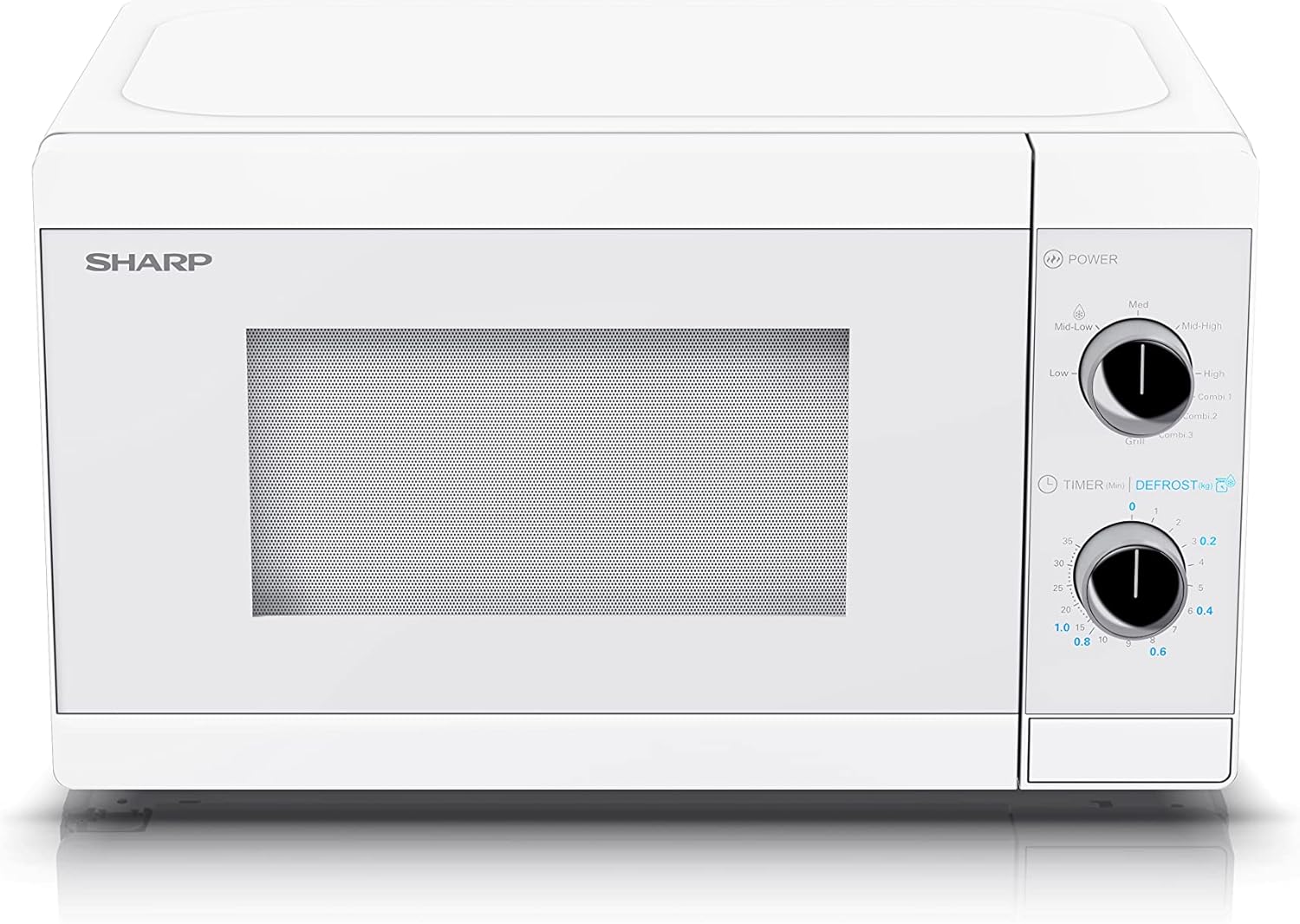 SHARP YC-MG01E-B, forno a microonde 20 litri, con funzione grill, 5 livelli di potenza, funzione defrost, piatto rotante 255 mm, colore nero SHARP YC-MG01E-B, forno a microonde 20 litri, con funzione grill, 5 livelli di potenza, funzione defrost, piatto rotante 255 mm, colore nero