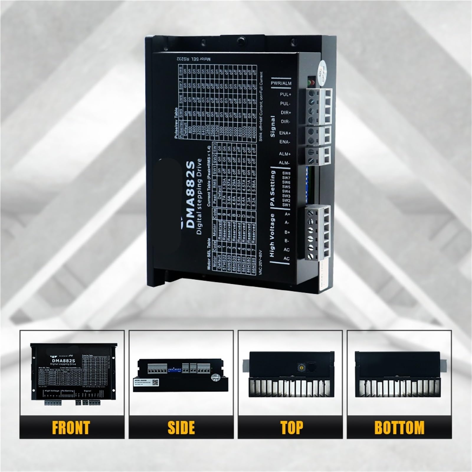 DMA882S 110V DC 80V AC 8.2A 200Khz Digital Stepper Motor Drive with RS232 for CNC Engraver Stepping Driver 1Pcs