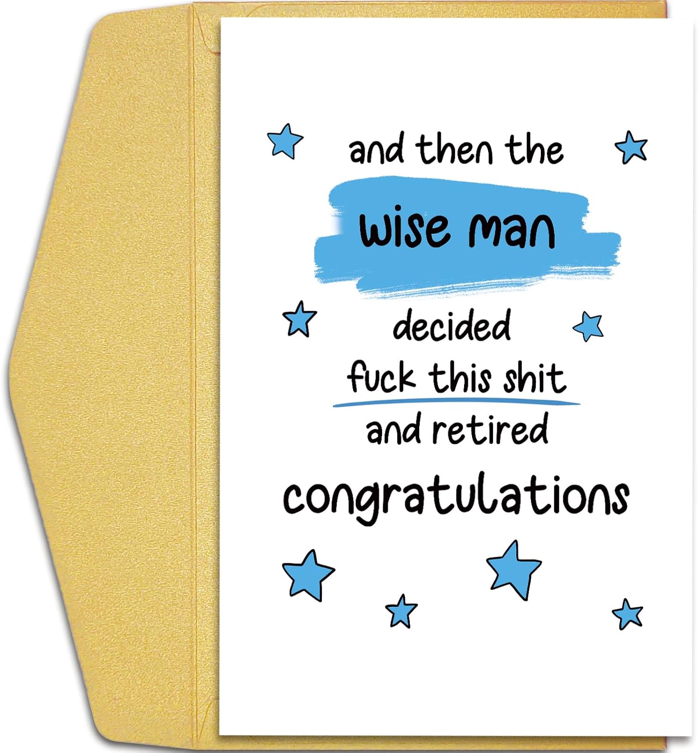 Qiliji Retirement Card for Men, Funny Happy Retirement Card