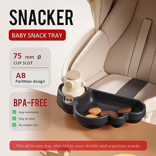 Miniatura 2 de Li & Zhao Accesorio universal para bandeja de refrigerios para cochecito, aperitivo universal para soporte de taza de nube, accesorio de bandeja