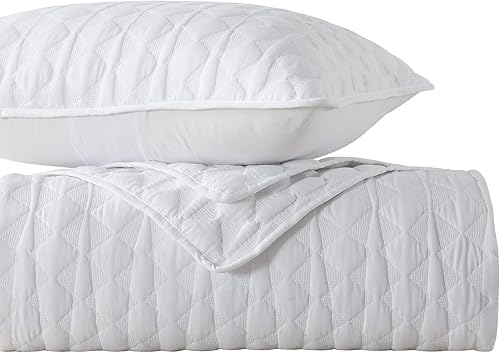 Miniatura 7 de White Quit - Juego de ropa de cama tamaño individual con funda de almohada, colcha ligera y suave, manta acolchada fina, para todas las estaciones,